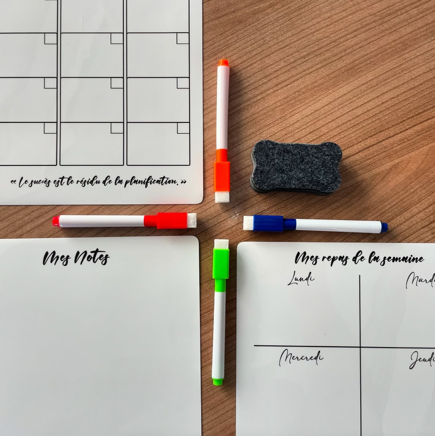 Pack Planificateur Magnétique Uniorg — Organisateur Mensuel, Hebdomadaire & Notes